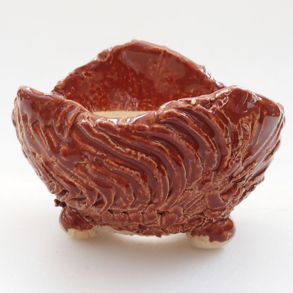 Keramikschale 8 x 7 x 6 cm , Farbe braun