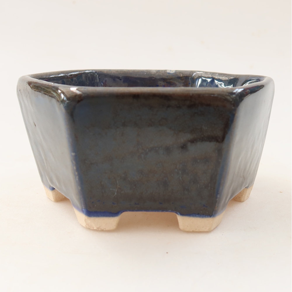 Bonsaischale aus Keramik 10 x 9 x 5 cm, Farbe blau