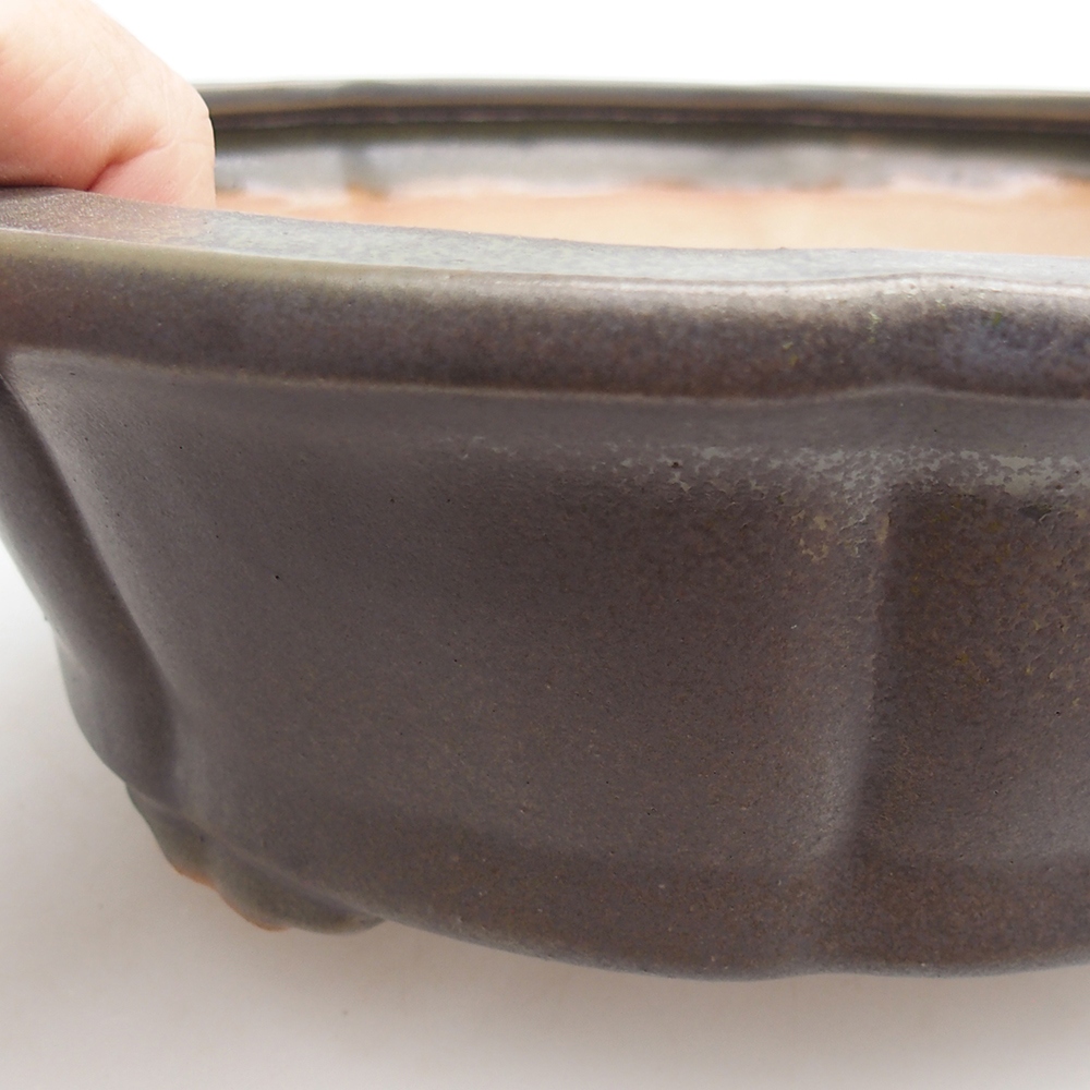 Bonsaischale aus Keramik 26 x 26 x 8 cm, grün