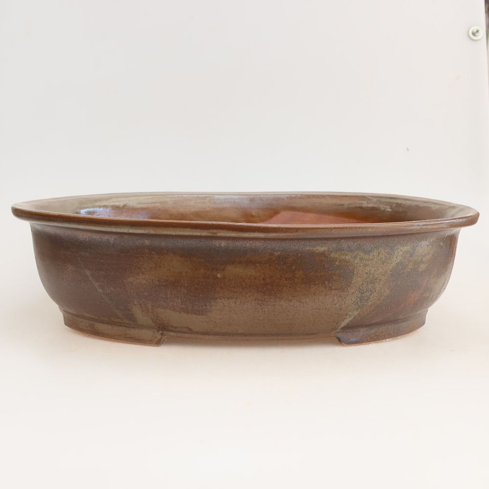 Keramik-Bonsai-Schale 36 x 28 x 8,5 cm, Farbe: braun