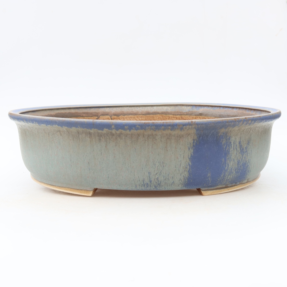 Keramik-Bonsai-Schale, 31 x 27 x 7,5 cm, Farbe: Blau