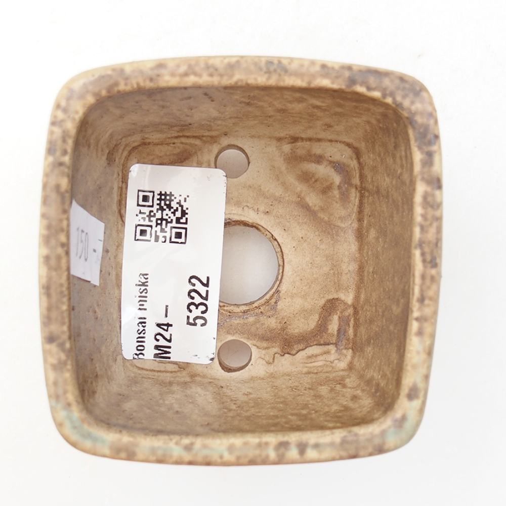 Bonsaischale aus Keramik 6 x 6 x 4,5 cm, grün