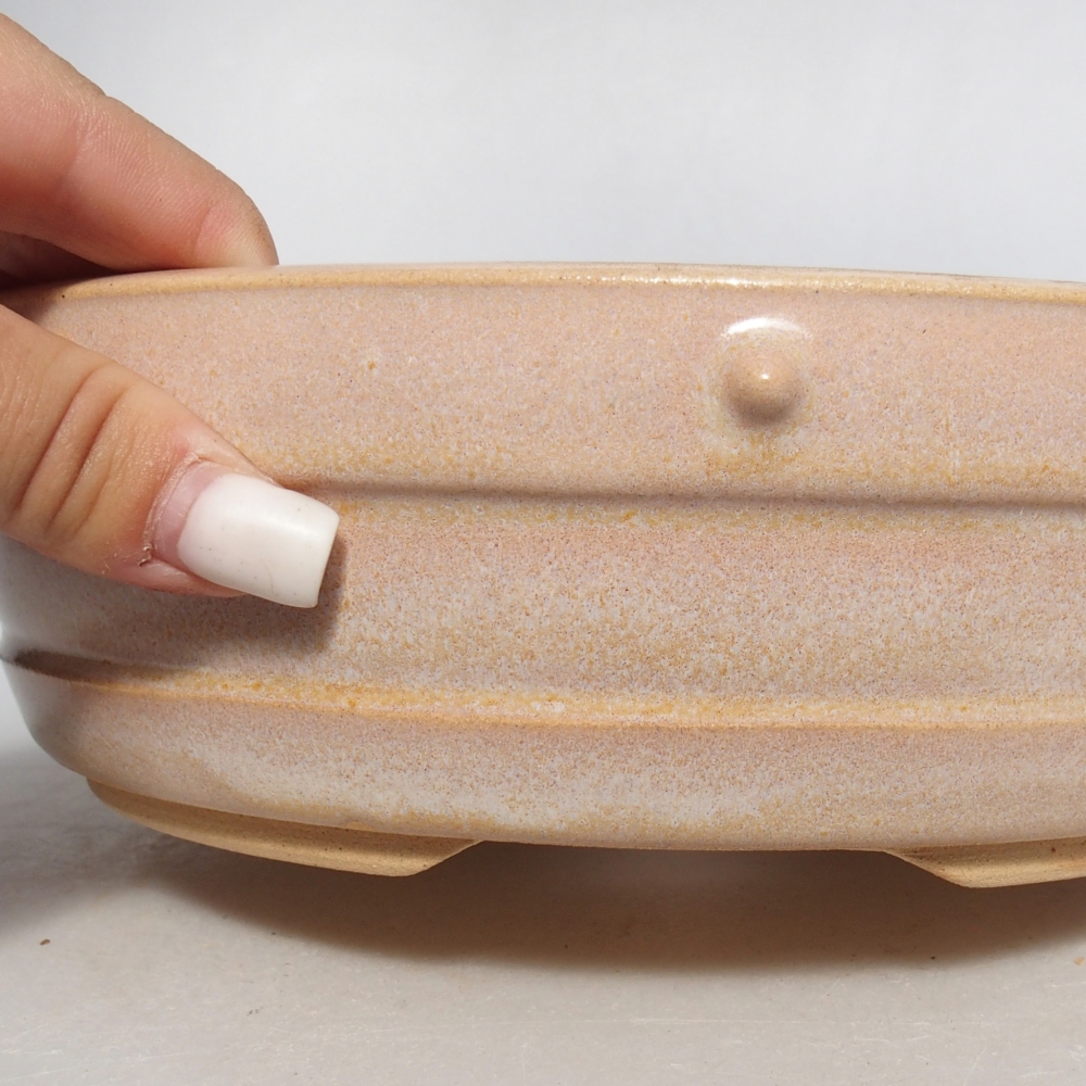 Bonsaischale aus Keramik 22 x 22 x 6,5 cm, rosa