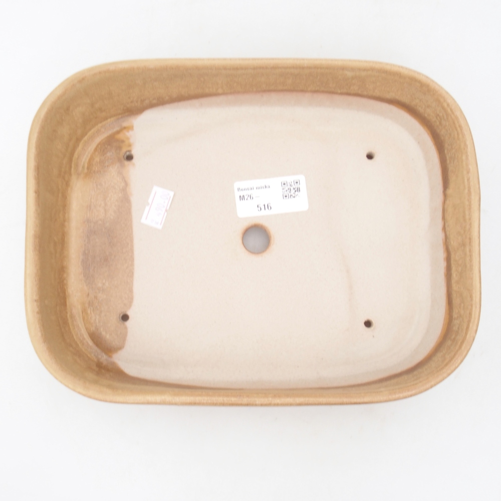 Bonsaischale aus Keramik 22,5 x 17 x 6 cm, Farbe beige