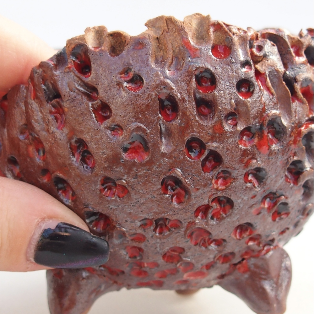 Keramikschale 10 x 9,5 x 8 cm , Farbe braun