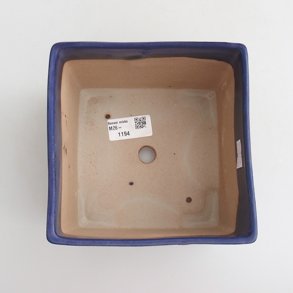 Bonsaischale aus Keramik 15 x 15 x 10,5 cm, Farbe blau