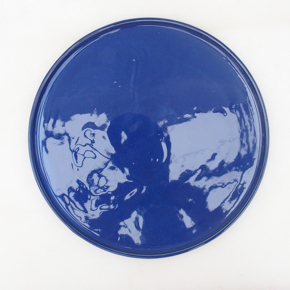 Rundes Bonsai-Gefäß D7-L - 28 x 28 x 1,5 cm - blau