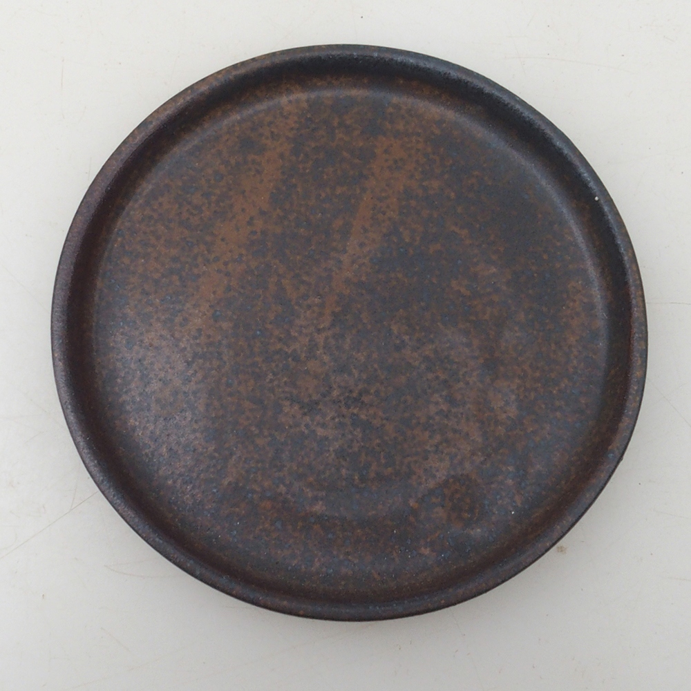 Runde Bonsai-Konsole D6-S - 10 x 10 x 1 cm - braun