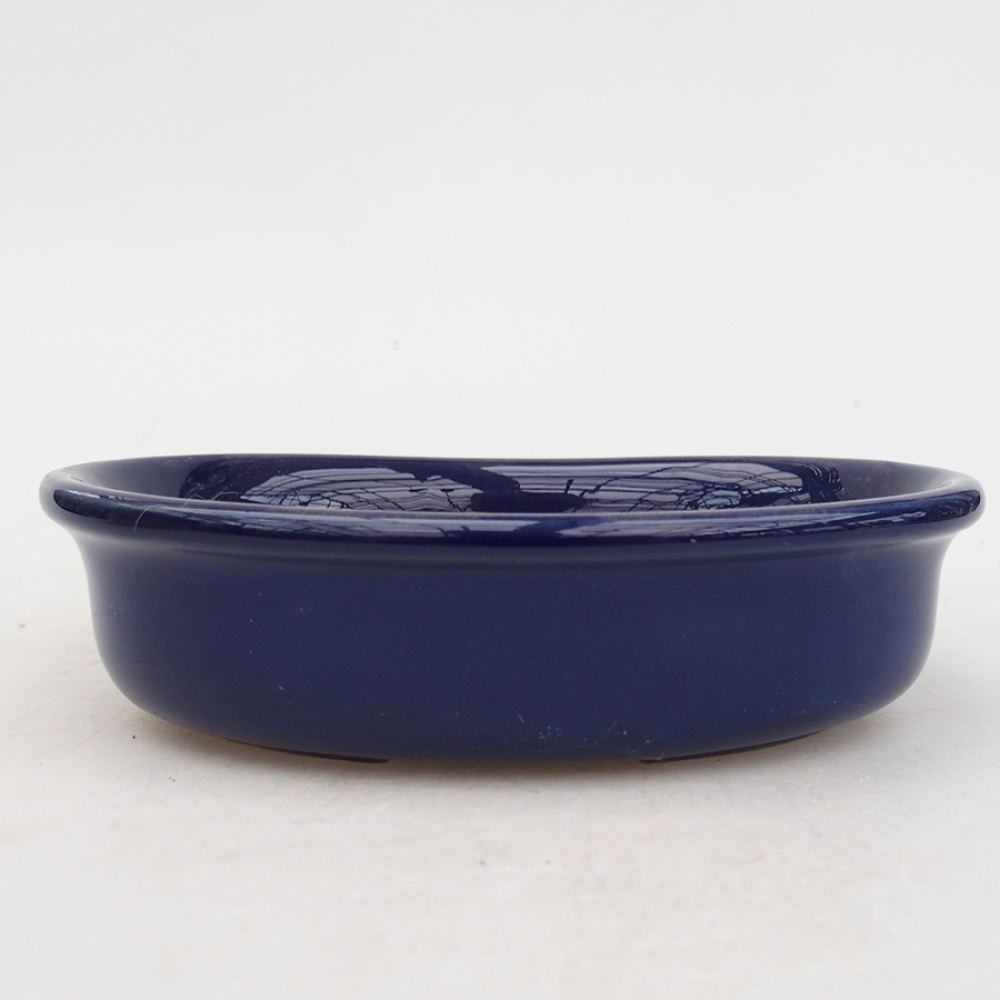Bonsaischale aus Keramik 15 x 11 x 3,5 cm, Farbe blau