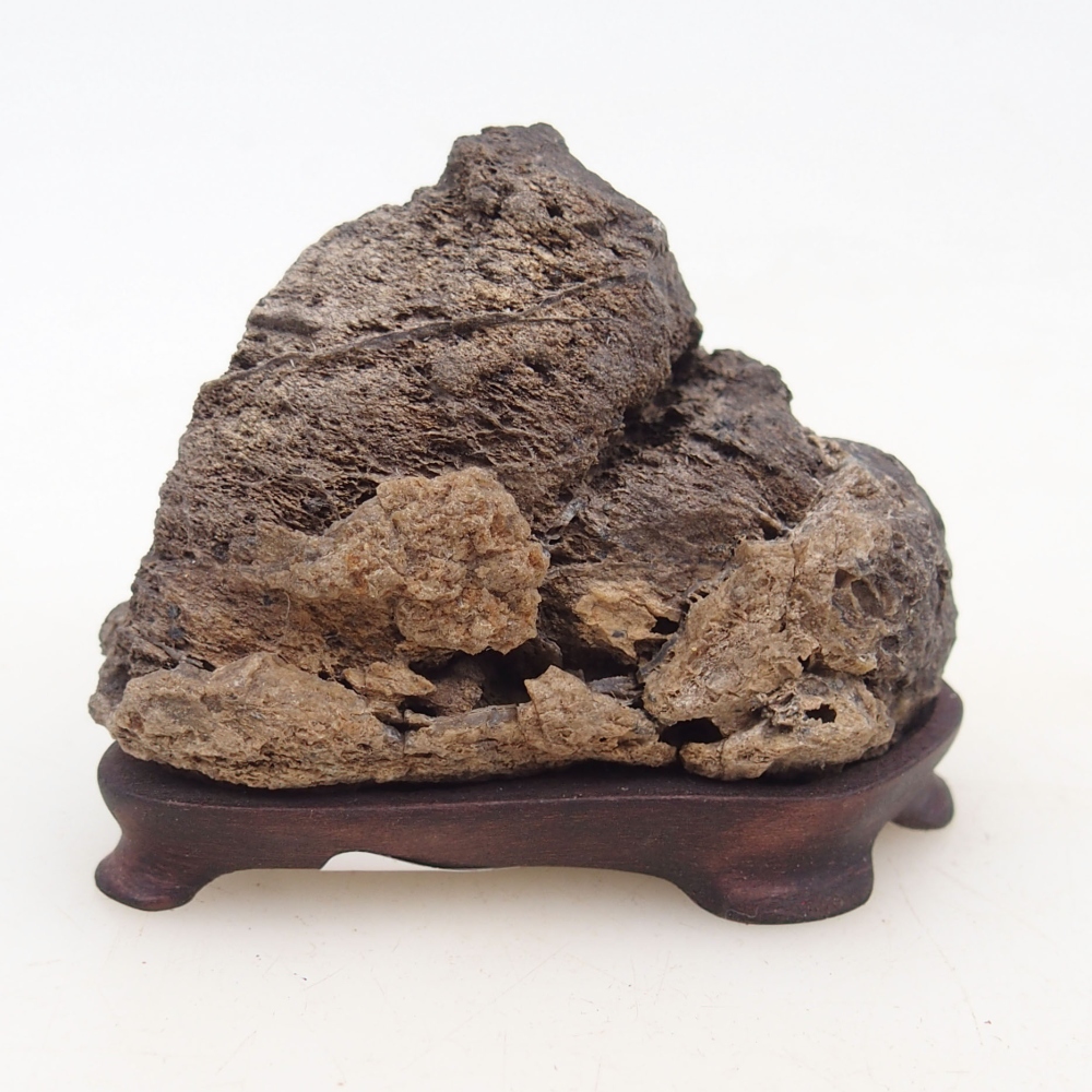 Suiseki - Stein mit DAI (Holzsockel)