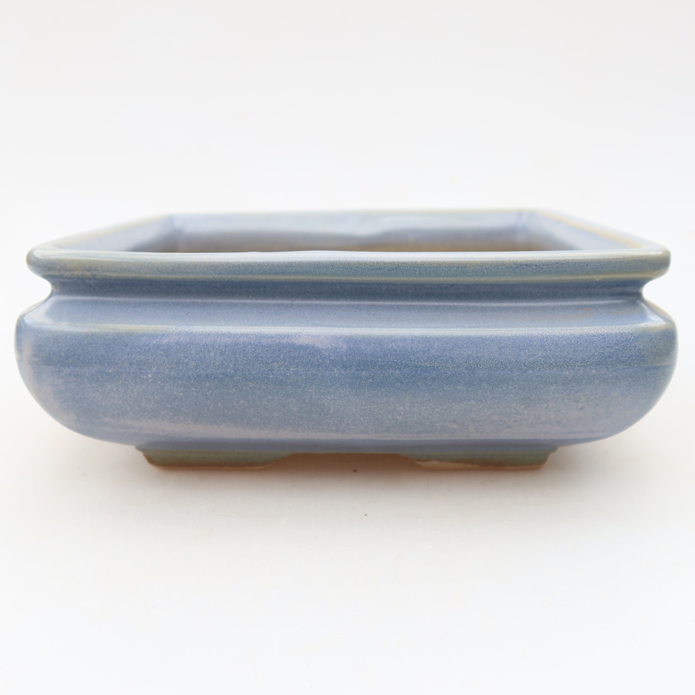 Bonsaischale aus Keramik 15,5 x 15,5 x 6 cm, Farbe blau