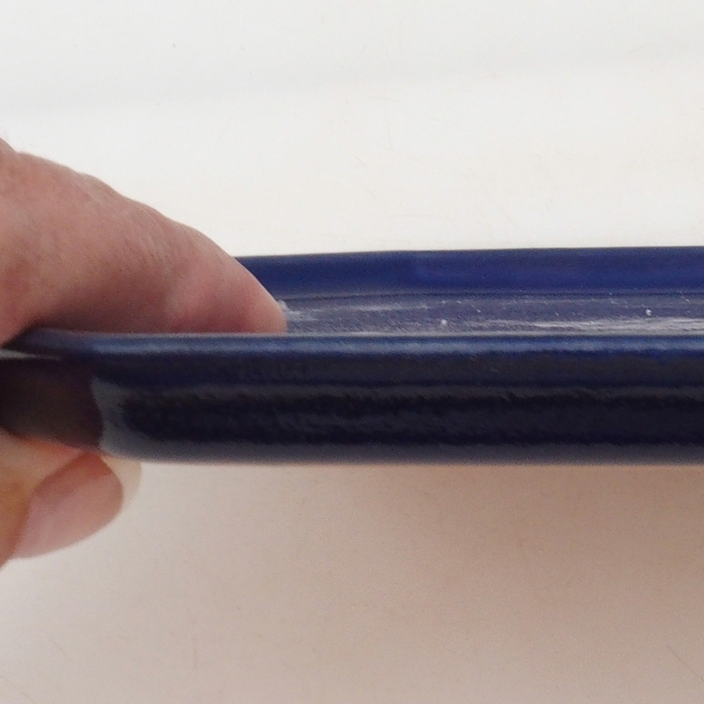 Keramikschale H14 - 18 x 18 x 1 cm - blau