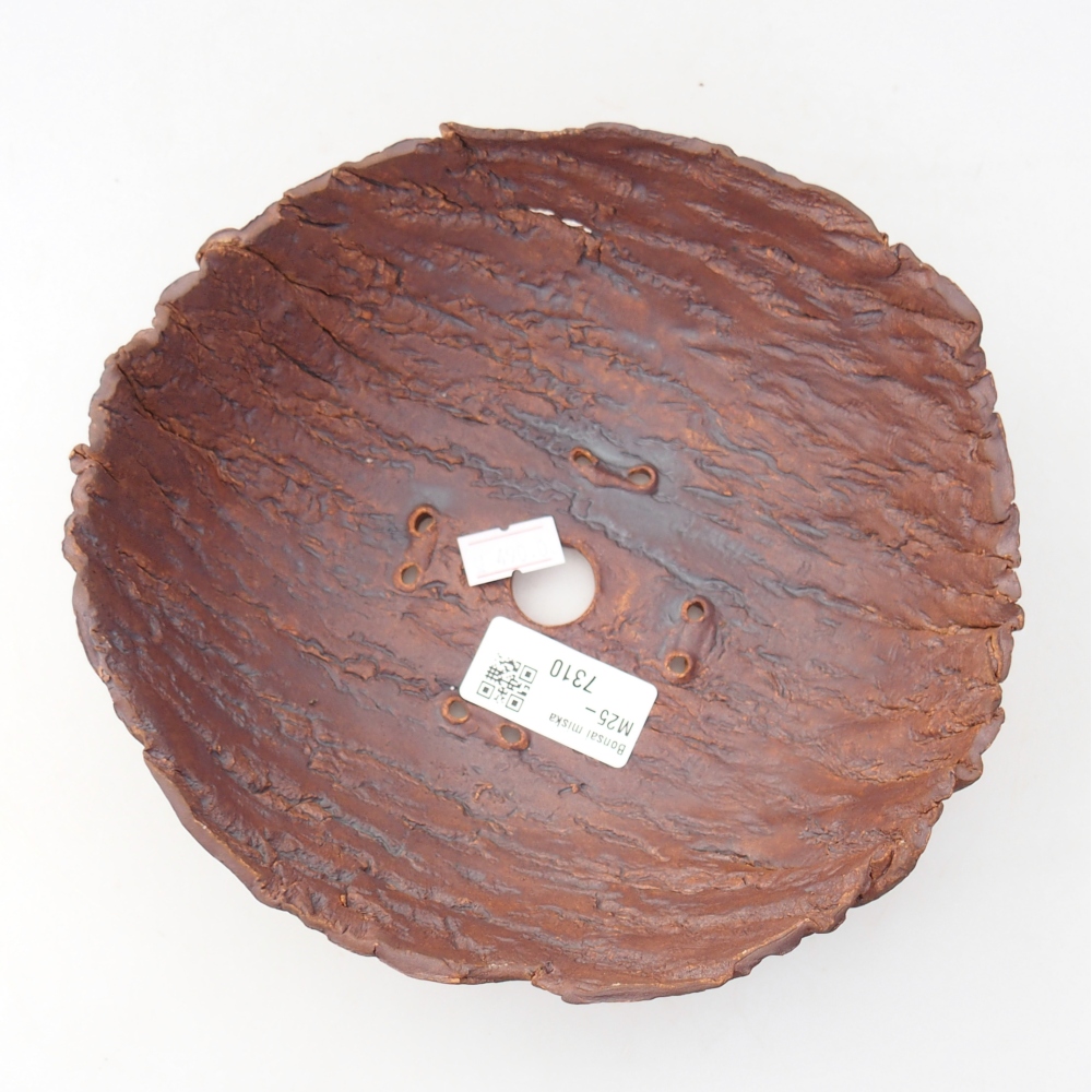 Keramikschale 19 x 17 x 7 cm , Farbe braun