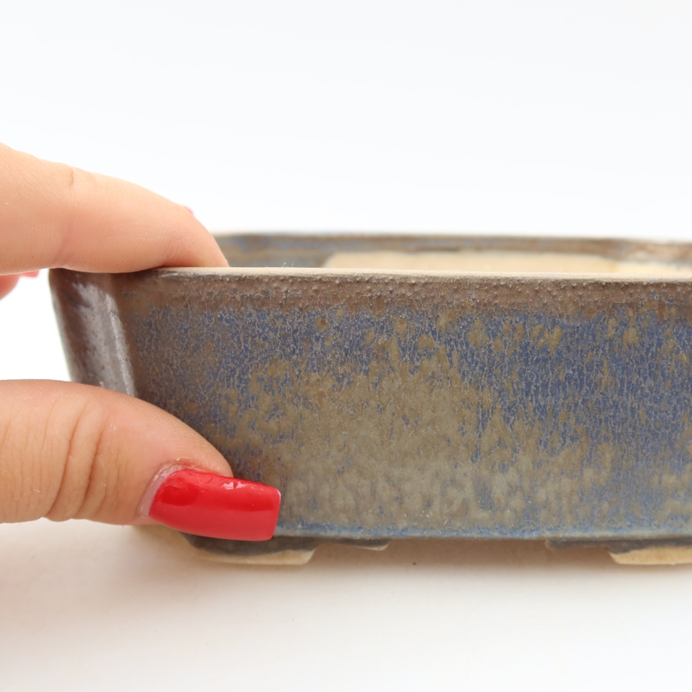 Bonsaischale aus Keramik 14 x 11,5 x 4,5 cm, Farbe blau