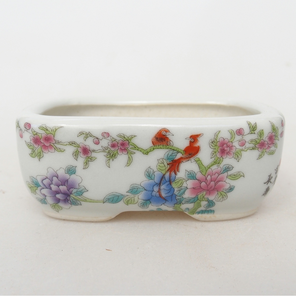 Mini-Bonsaischale 8 x 6 x 3 cm, weiß