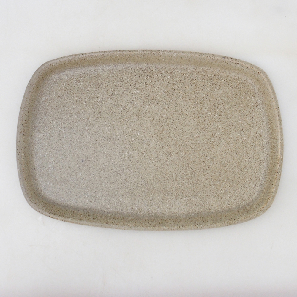 Keramische Untertasse H10 - 34 x 23,5 x 1,5 cm - beige