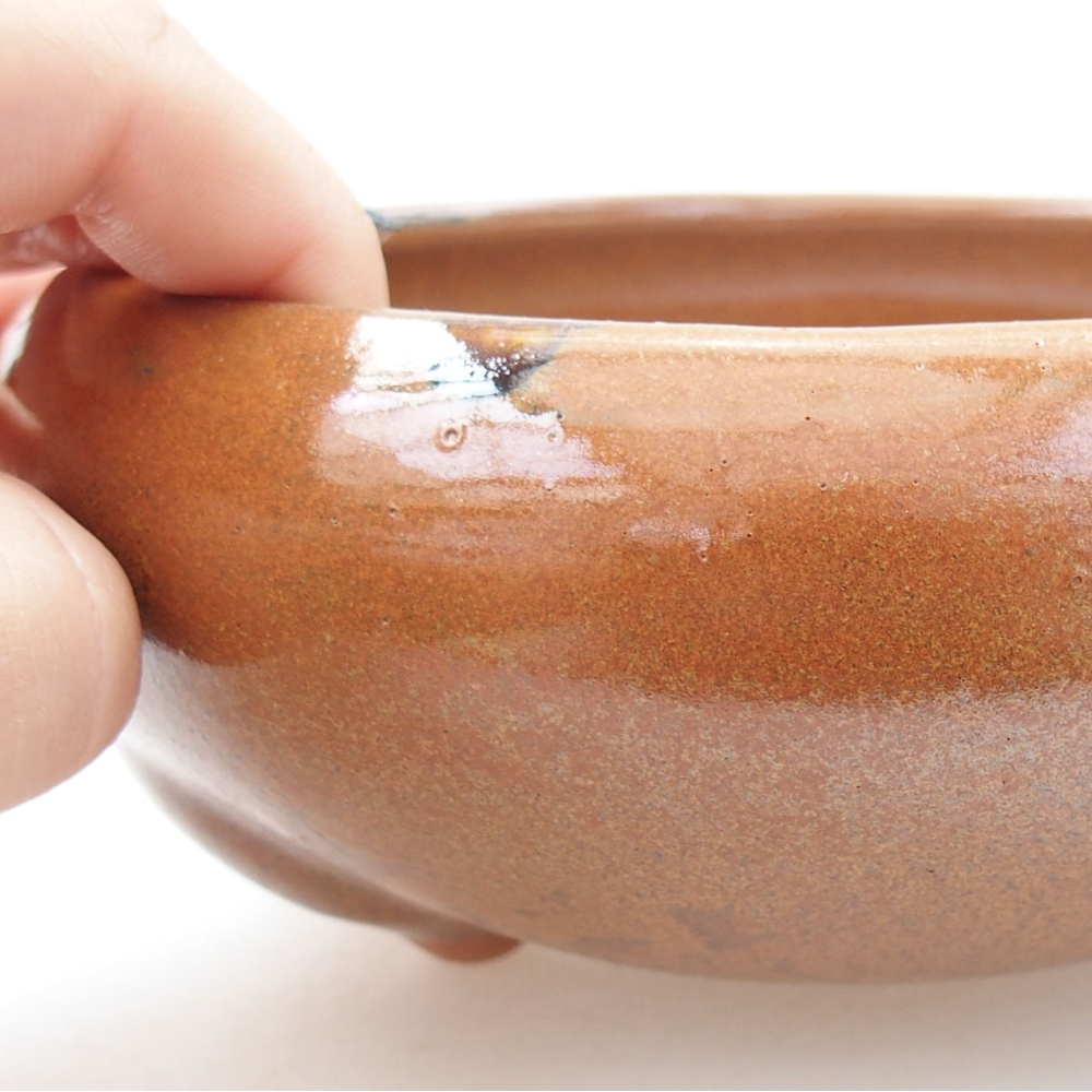 Bonsaischale aus Keramik 15,5 x 12 x 6 cm, Farbe blau