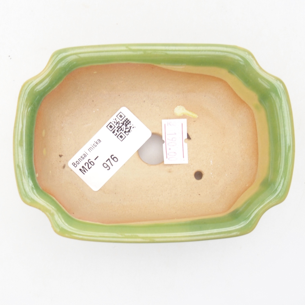 Bonsaischale aus Keramik 11,5 x 8,5 x 4 cm, grün