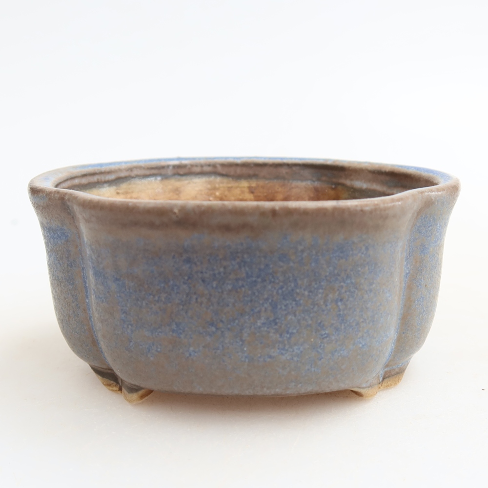 Keramik-Bonsai-Schale 8 x 7,5 x 3,5 cm, Farbe: Blau