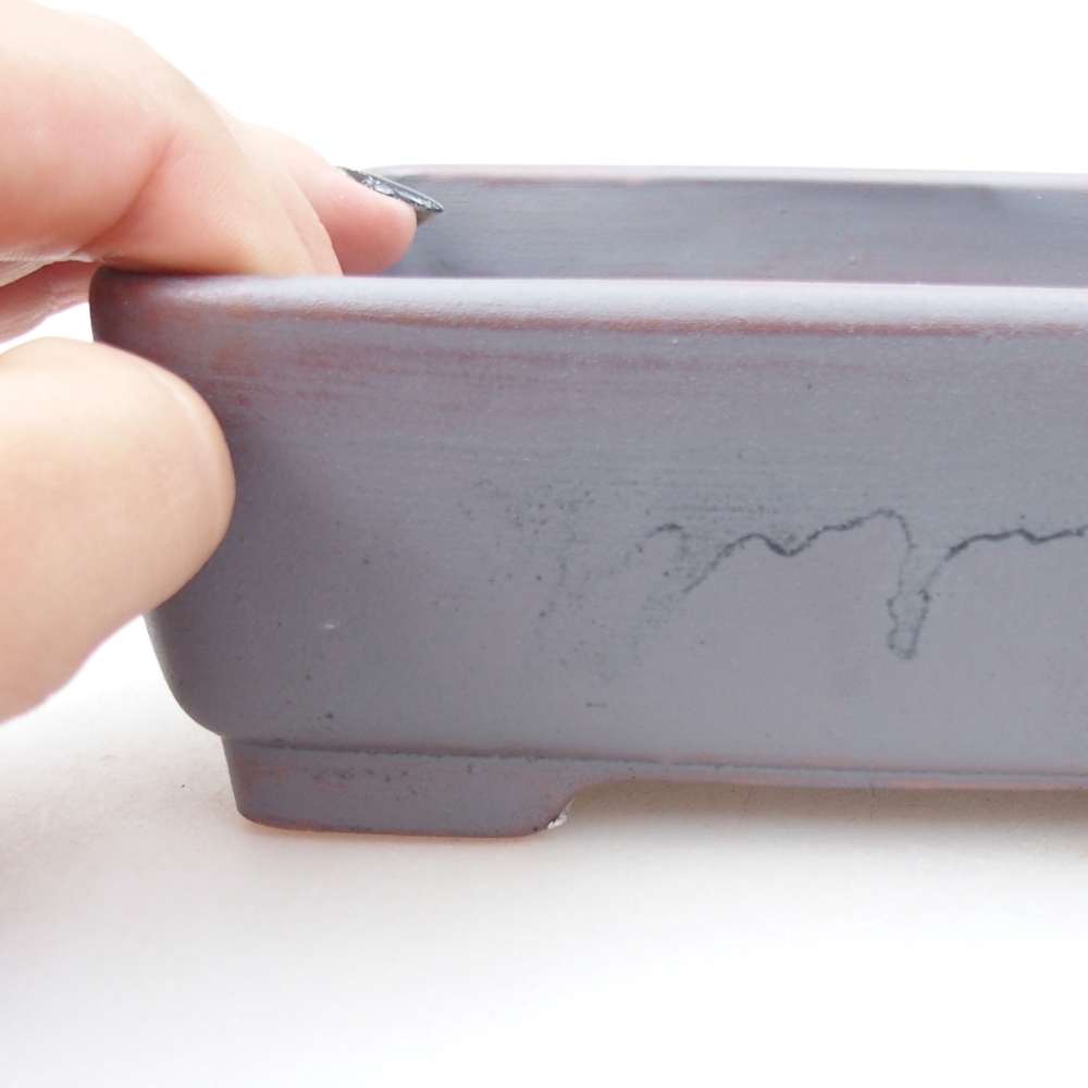 Bonsaischale aus Keramik 15,5 x 12 x 6 cm, Farbe blau