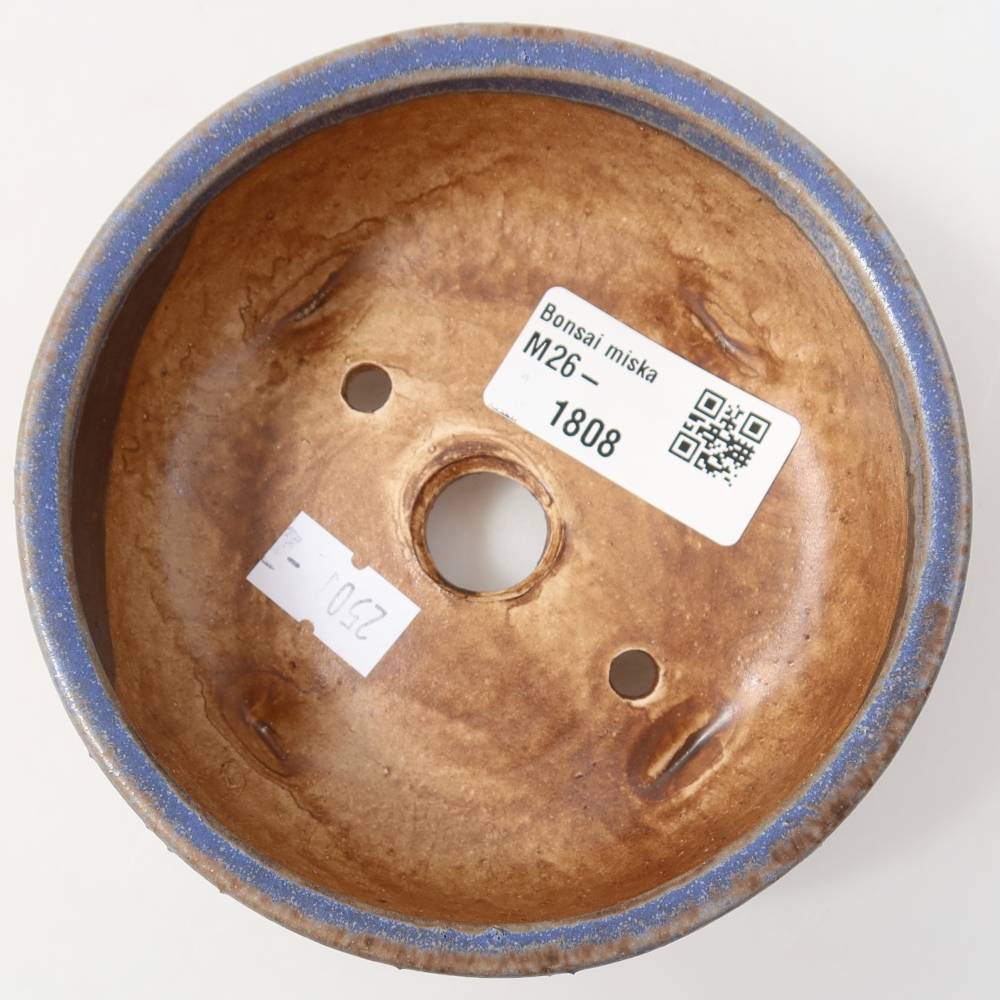 Bonsaischale aus Keramik 11 x 11 x 4,5 cm, Farbe blau