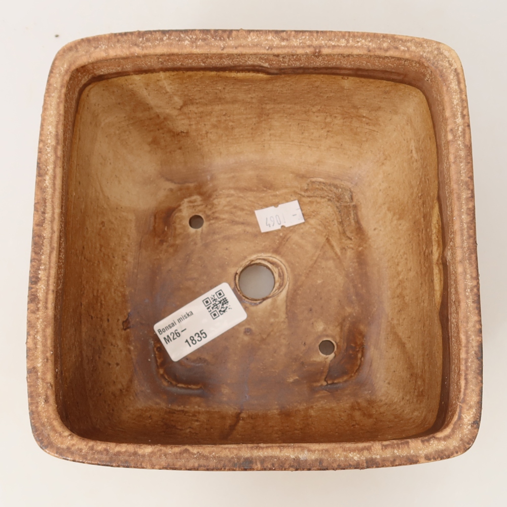 Keramik-Bonsai-Schale, 16,5 × 16,5 × 9,5 cm, Farbe: Rosa
