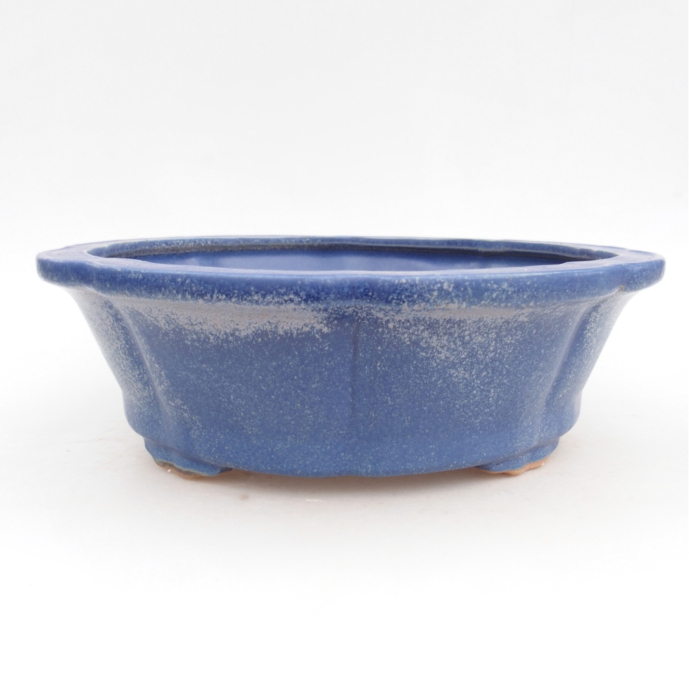 Bonsaischale aus Keramik 26,5 x 26,5 x 8,5 cm, Farbe blau
