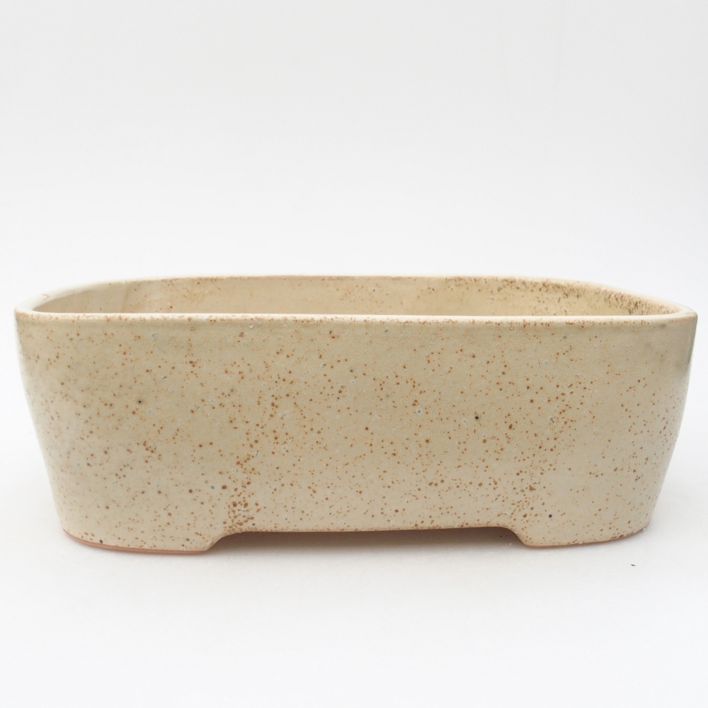 Bonsaischale aus Keramik 23 x 18 x 7,5 cm, Farbe beige