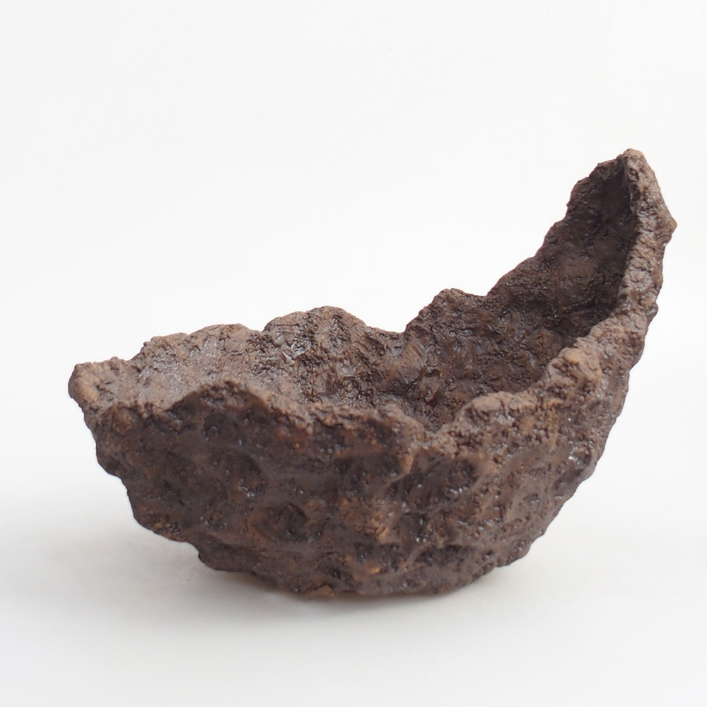 Keramikschale 20 x 16 x 17 cm , Farbe braun