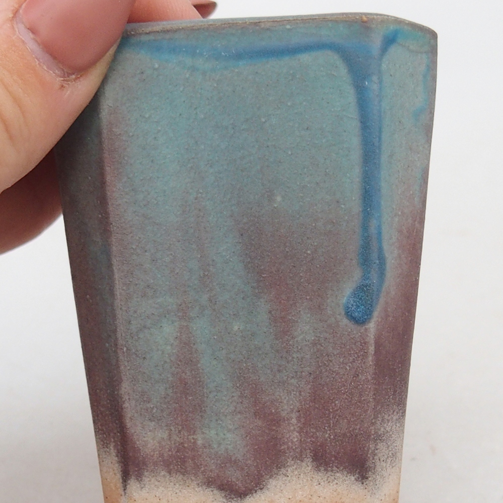 Bonsaischale aus Keramik 5,5 x 5,5 x 7 cm, Farbe blau