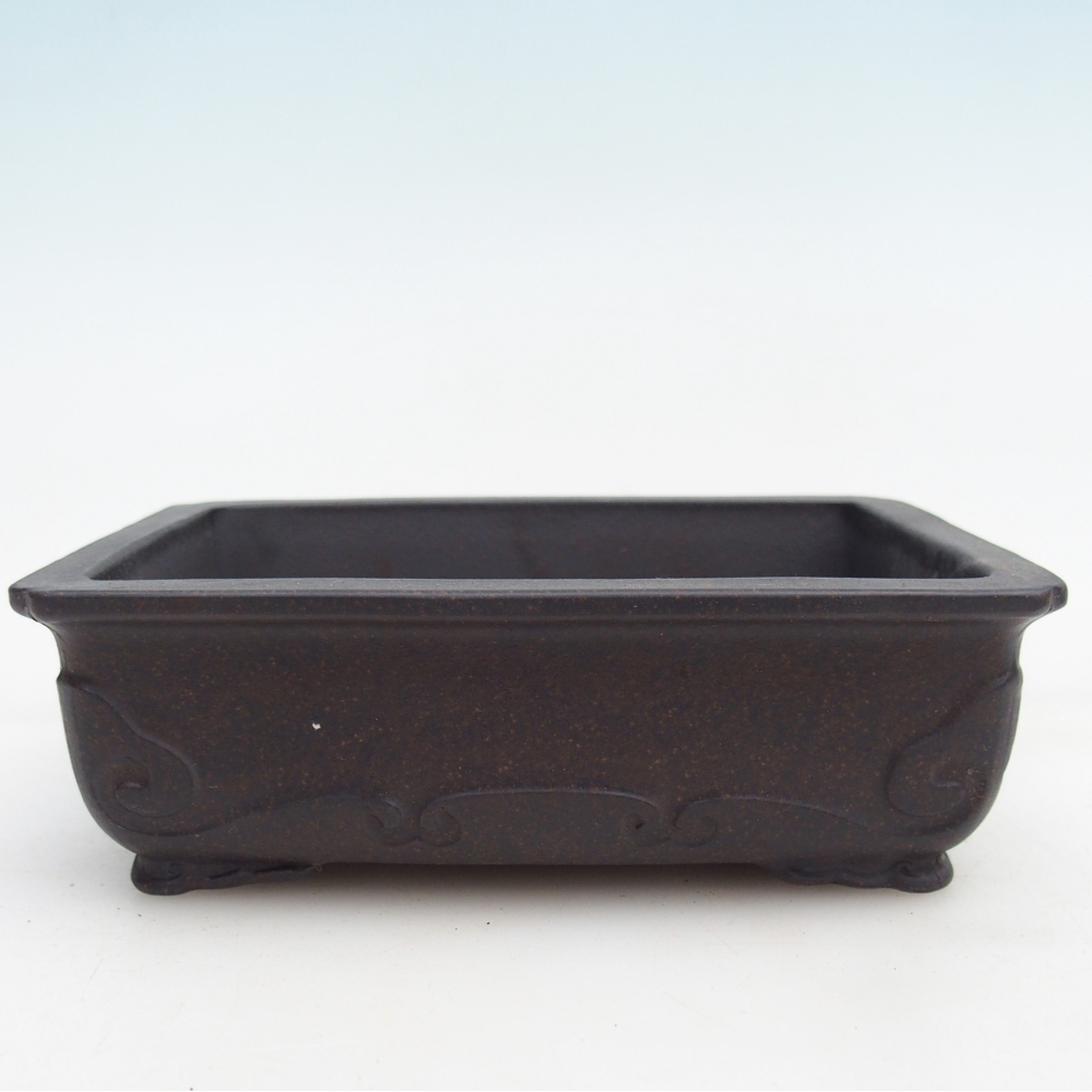 Bonsaischale aus Keramik 14,5 x 10 x 4,5 cm, Farbe bräunlich ocker