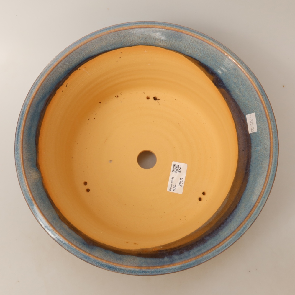 Keramik-Bonsai-Schale 28,5 x 28,5 x 10,5 cm, Farbe: Blau