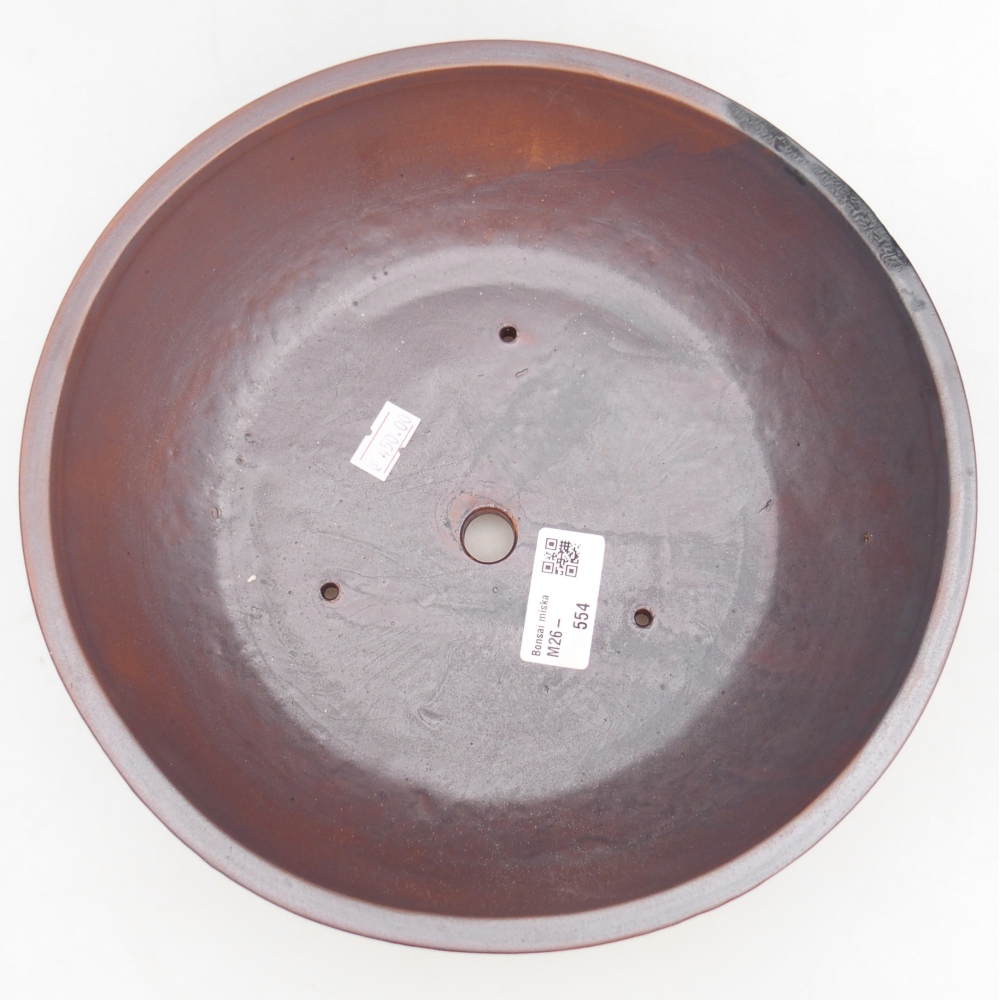 Bonsaischale aus Keramik 24,5 x 24,5 x 7,5 cm, metallfarben