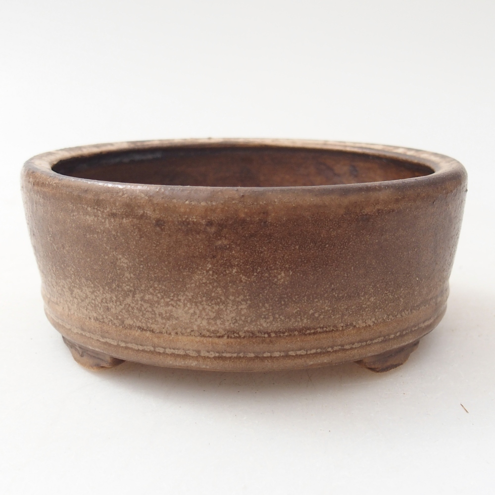 Bonsaischale aus Keramik 9 x 9 x 3,5 cm, braun