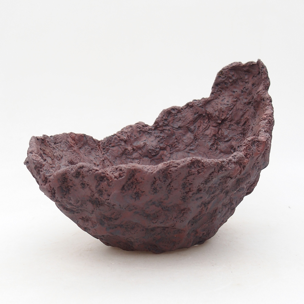 Keramikschale 20 x 16 x 15,5 cm , Farbe braun