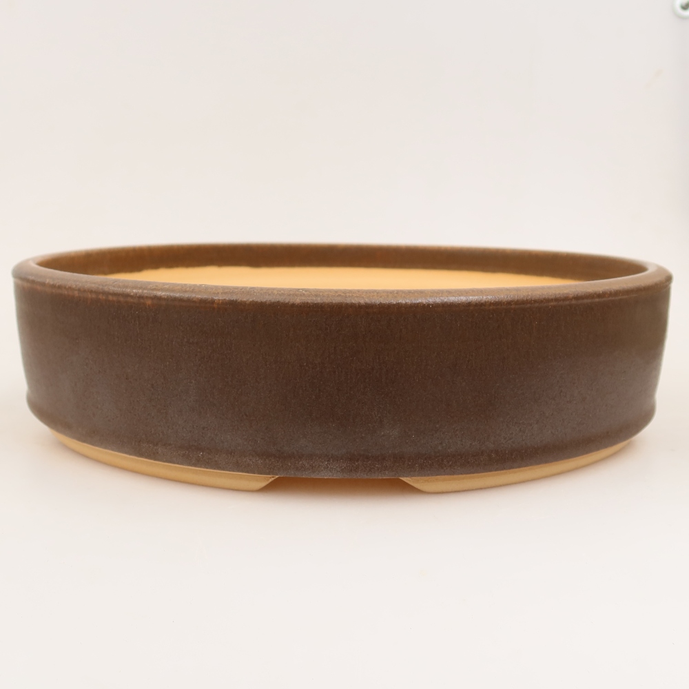 Keramik-Bonsai-Schale 31 x 31 x 7,5 cm, Farbe: braun