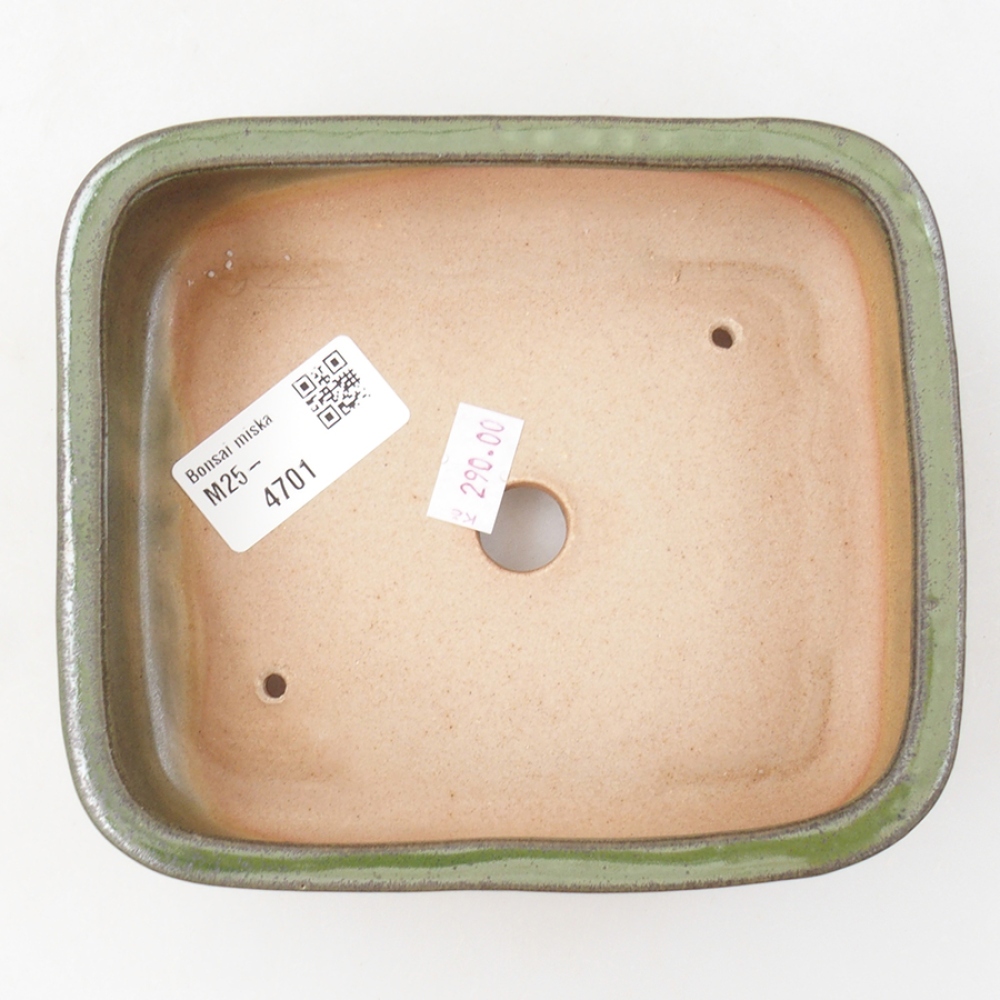 Bonsaischale aus Keramik 14 x 12,5 x 4,5 cm, grün