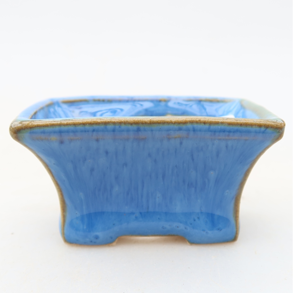 Keramik-Bonsai-Schale, 5,5 x 3,5 x 3 cm, Farbe: Blau