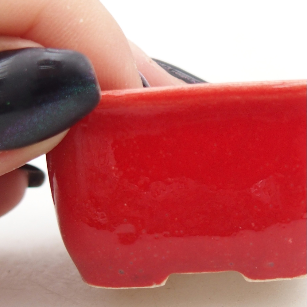 Mini-Bonsaischale 4 x 3,5 x 2,5 cm, Farbe rot