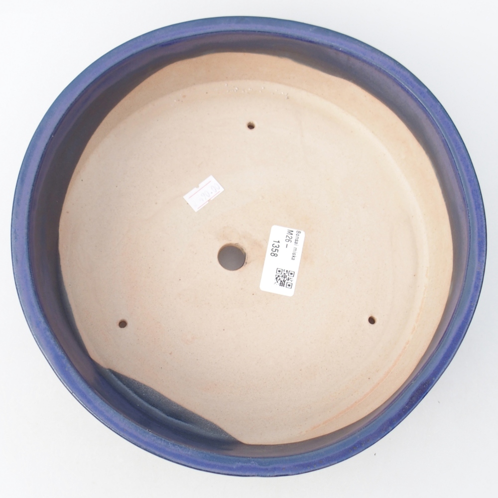 Bonsaischale aus Keramik 24,5 x 24,5 x 7 cm, Farbe blau