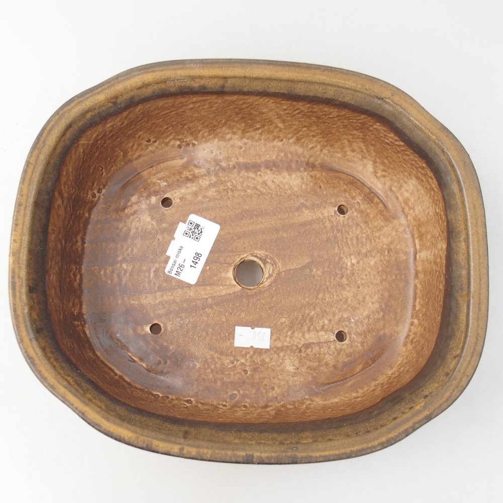 Bonsaischale aus Keramik 25 x 21 x 8 cm, braun