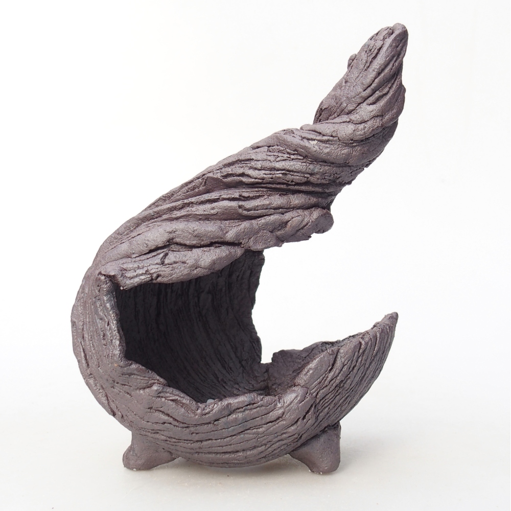 Keramikschale 10 x 8,5 x 12,5 cm , Metallic-Farbe