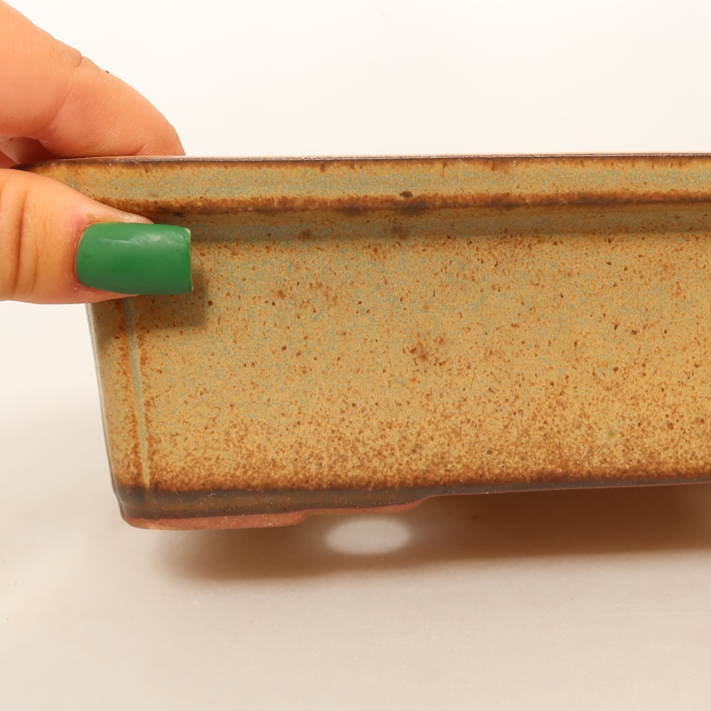 Keramikschale  20 x 15,5 x 6 cm, Farbe: braun