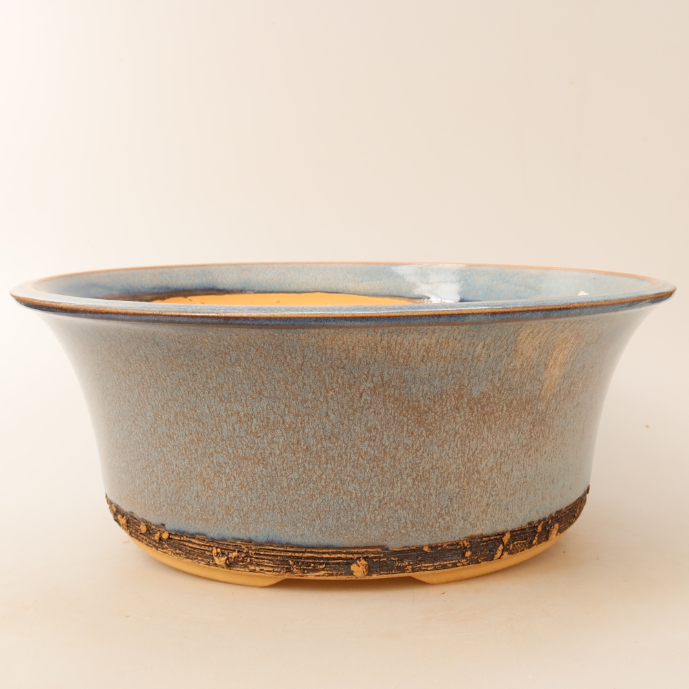 Keramik-Bonsai-Schale 28,5 x 28,5 x 10,5 cm, Farbe: Blau