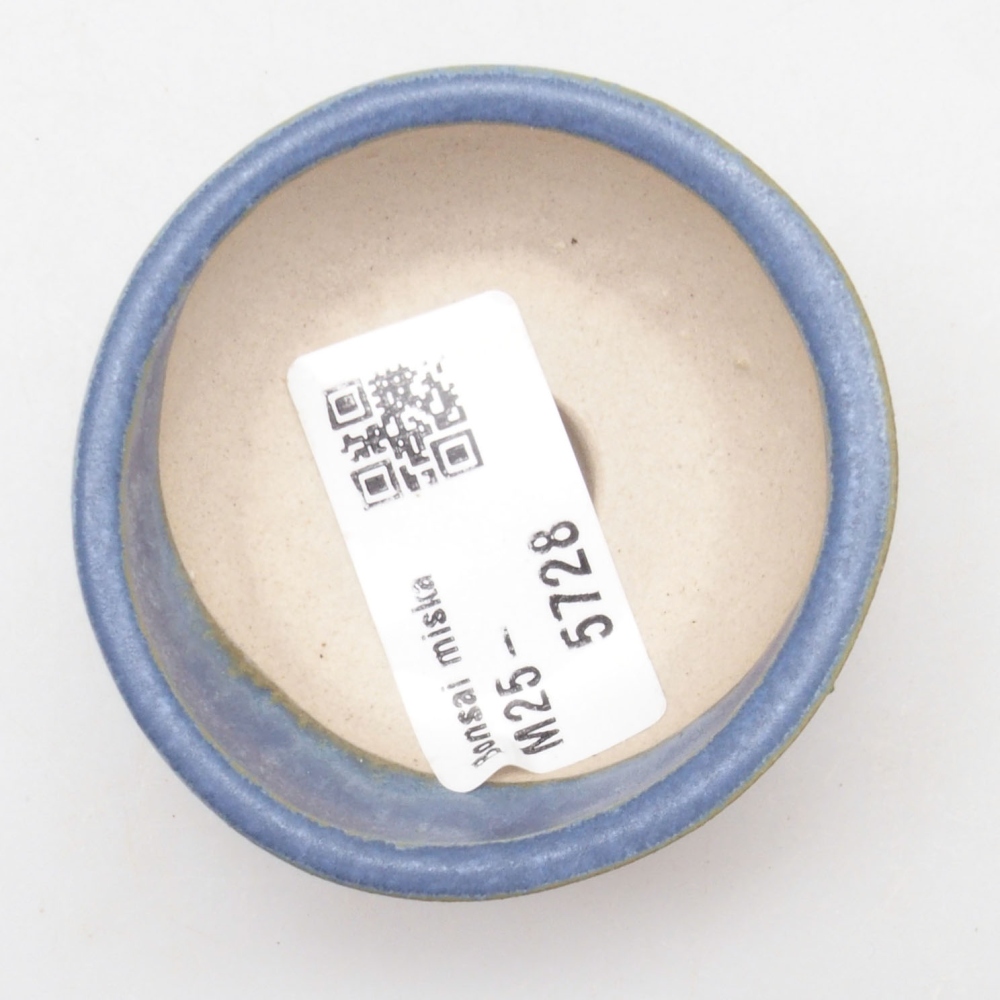 Mini-Bonsaischale 6 x 6 x 2,5 cm, Farbe blau
