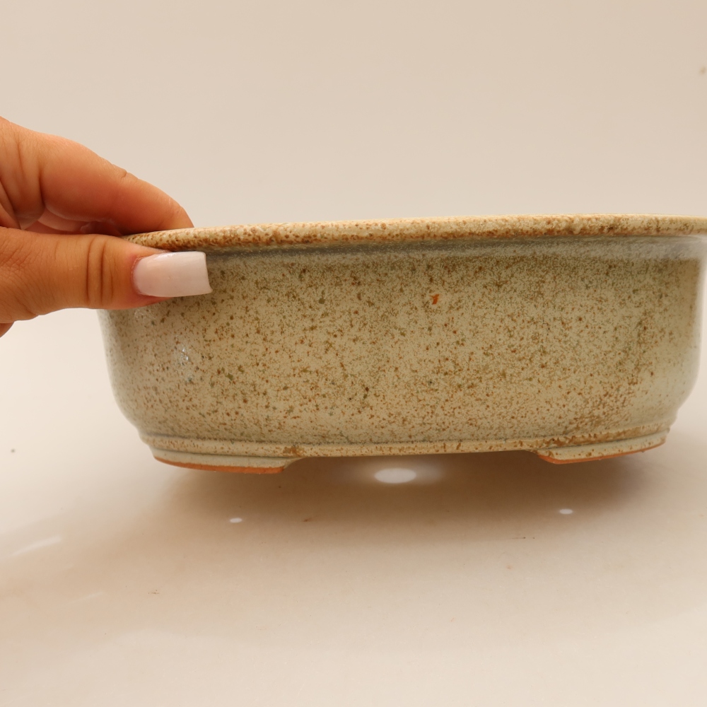 Bonsaischale aus Keramik 23 x 19 x 7 cm, braun