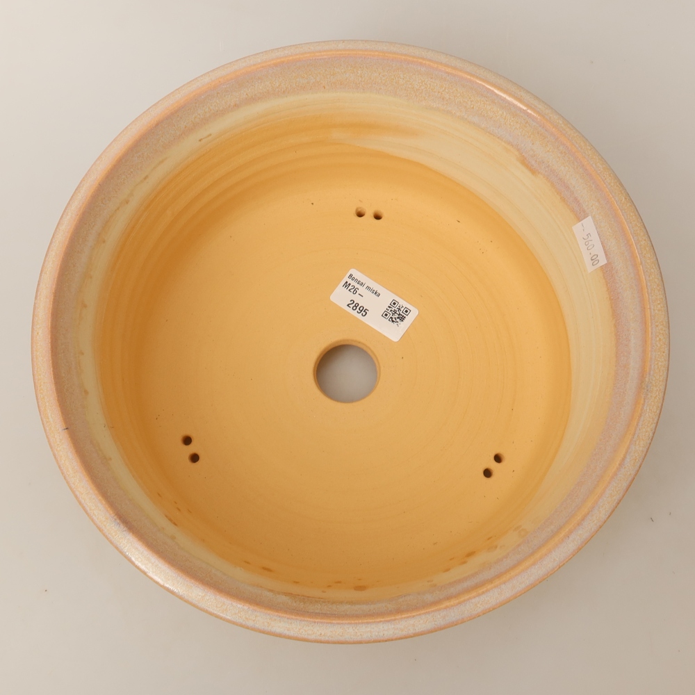 Keramik-Bonsai-Schale 26 x 26 x 9,5 cm, Farbe: Beige