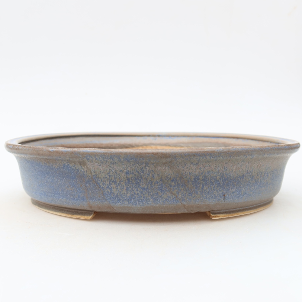 Bonsaischale aus Keramik 24 x 21 x 5 cm, Farbe blau