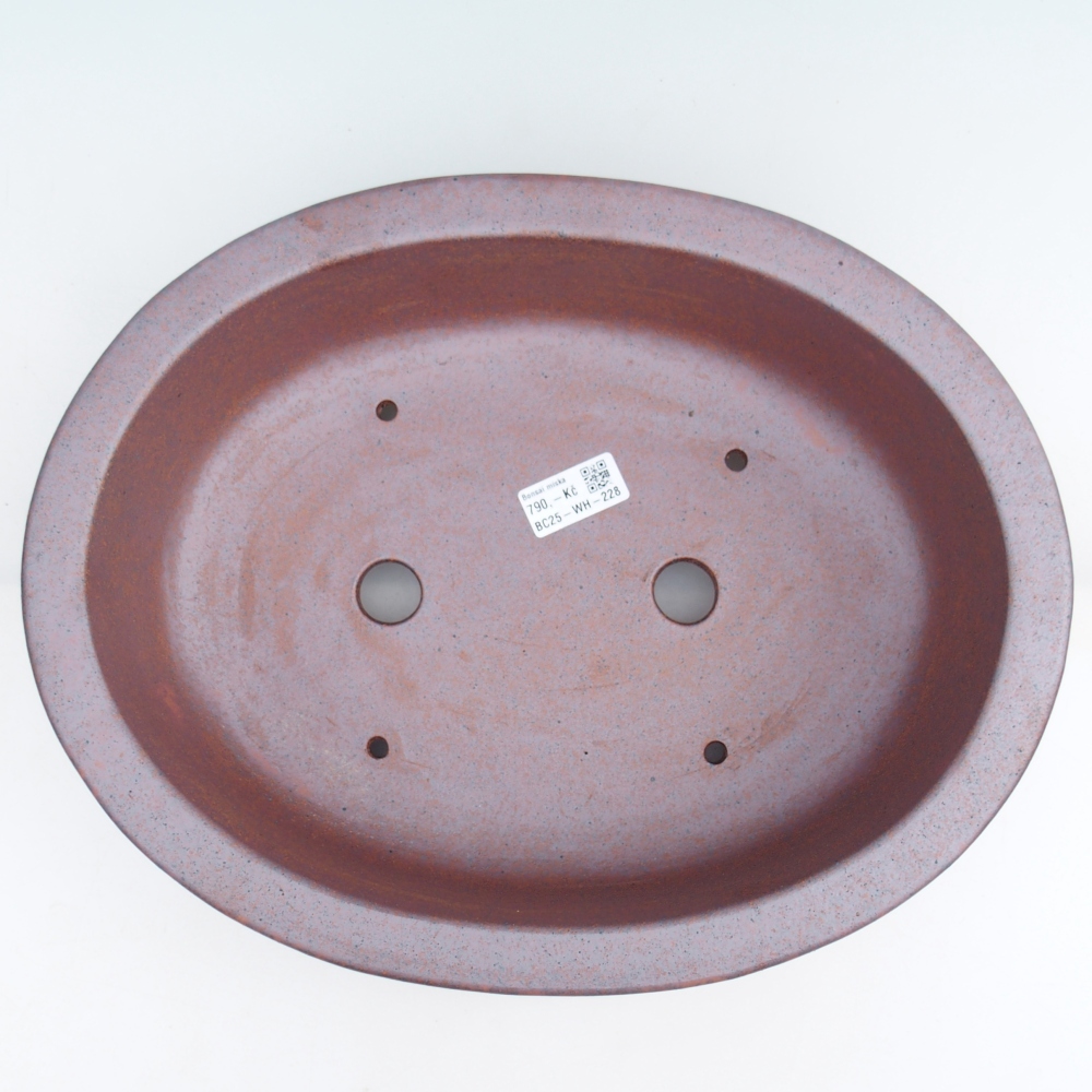 Bonsaischale aus Keramik 36,5 x 28,5 x 9 cm, metallfarben