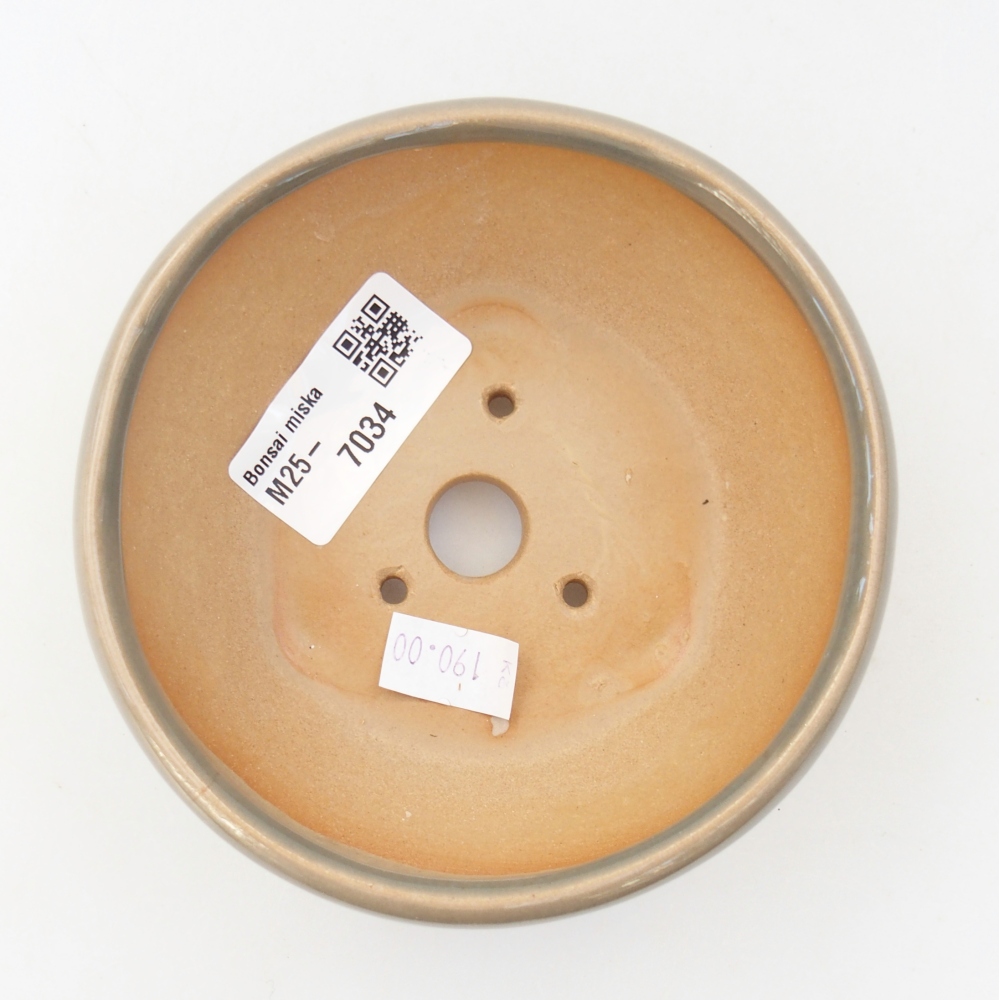 Bonsaischale aus Keramik 10 x 10 x 5 cm, grau